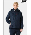 CREW HOODED PILE JACKET NAVY HELLY HANSEN