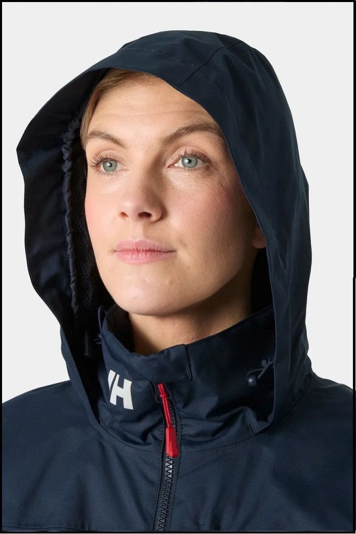 CREW HOODED PILE JACKET NAVY HELLY HANSEN