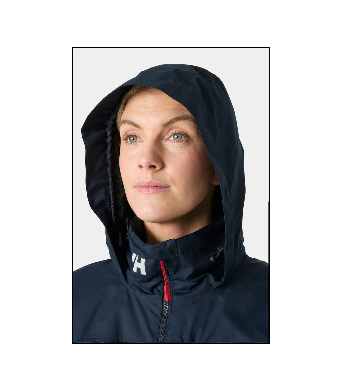 CREW HOODED PILE JACKET NAVY HELLY HANSEN