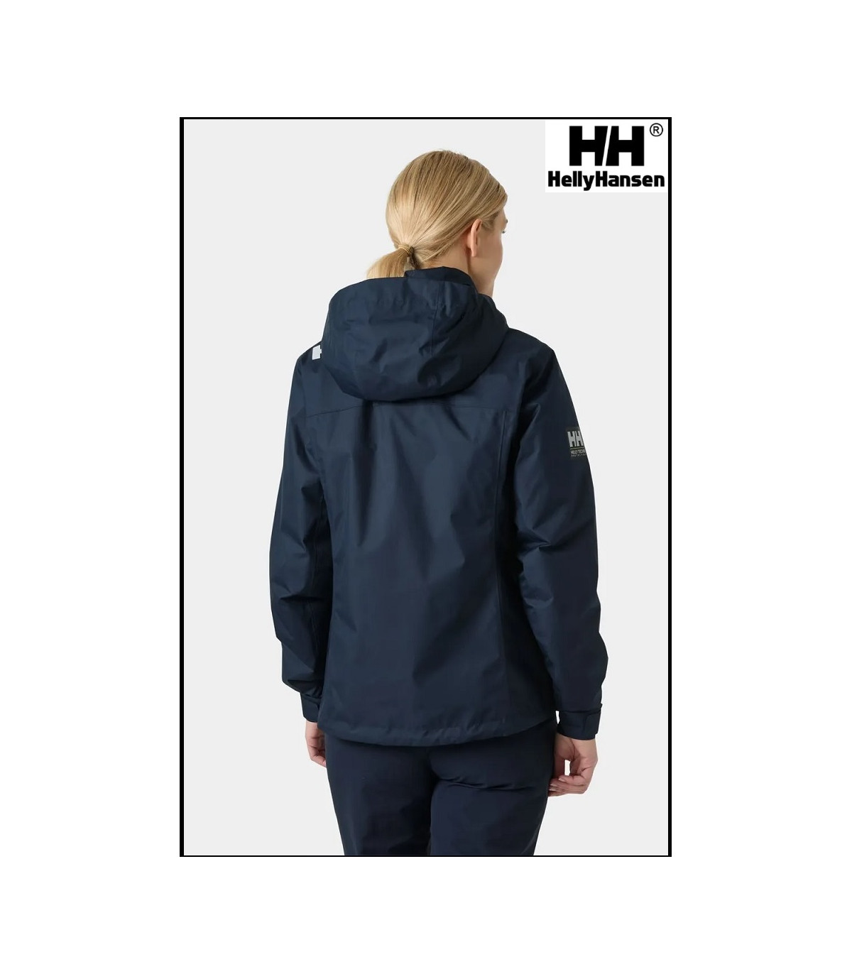 CREW HOODED PILE JACKET NAVY HELLY HANSEN