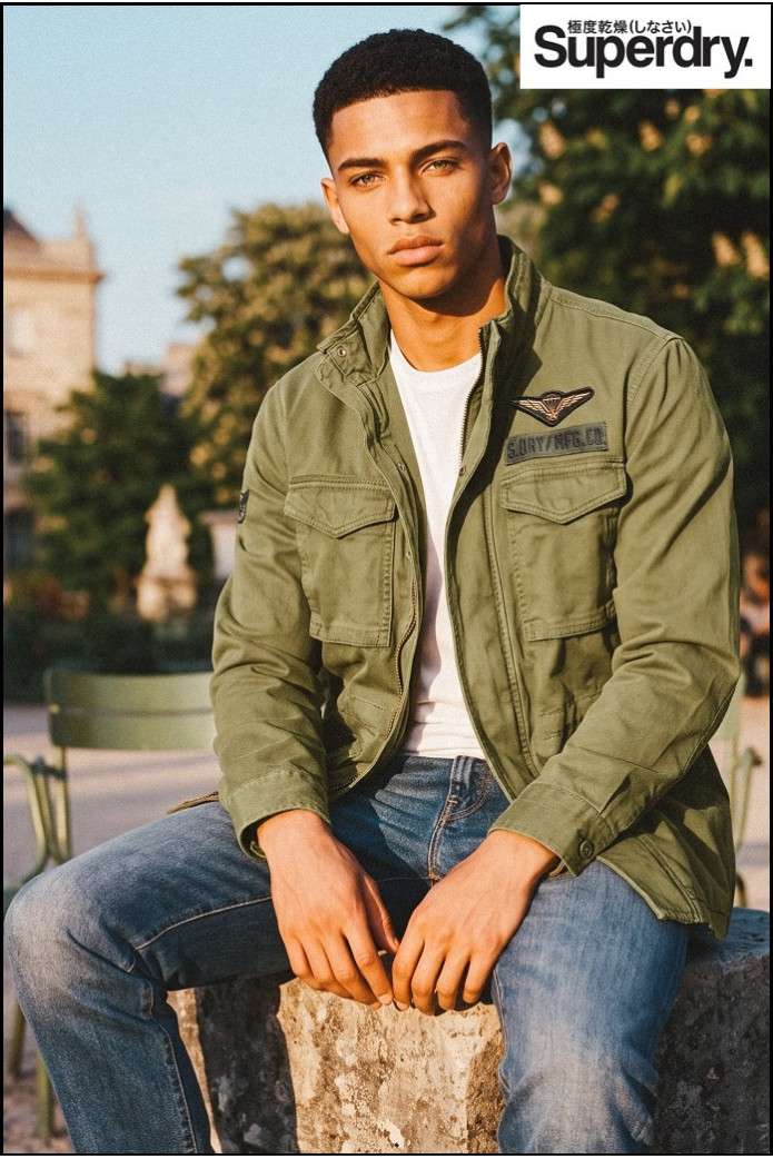 CHAQUETA MILITAR M65 CON PARCHES SUPERDRY