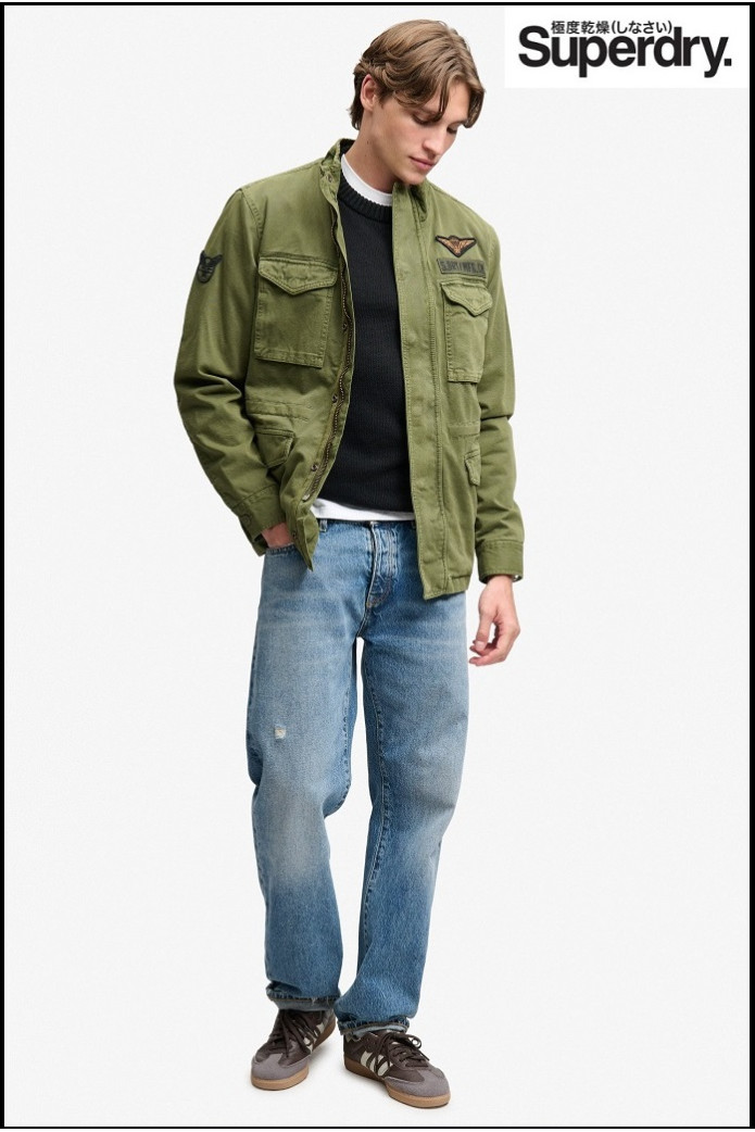 CHAQUETA MILITAR M65 CON PARCHES SUPERDRY