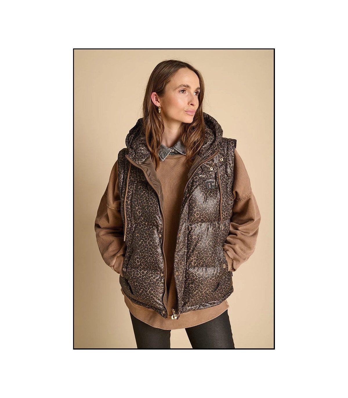 CHAQUETA ESTAMPADO LEOPARDO LE TEMPS DE CERISES