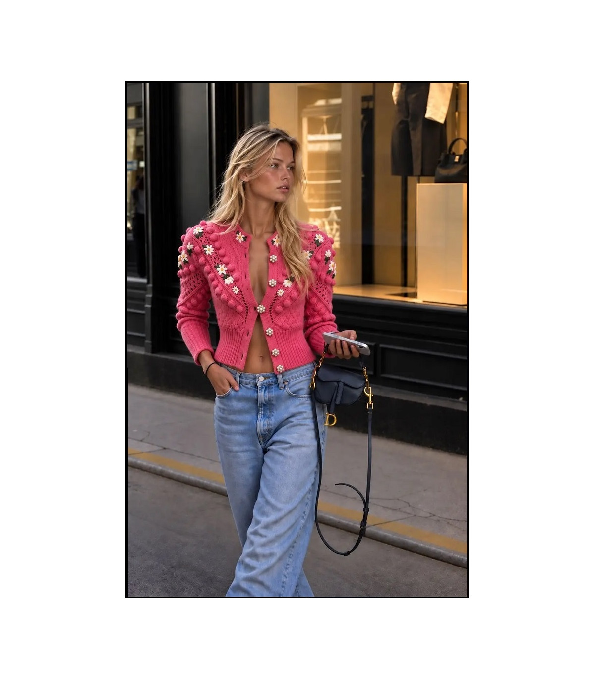 CHAQUETA ROSALIA FLOWER KNIT BY FETICHE SUANCES