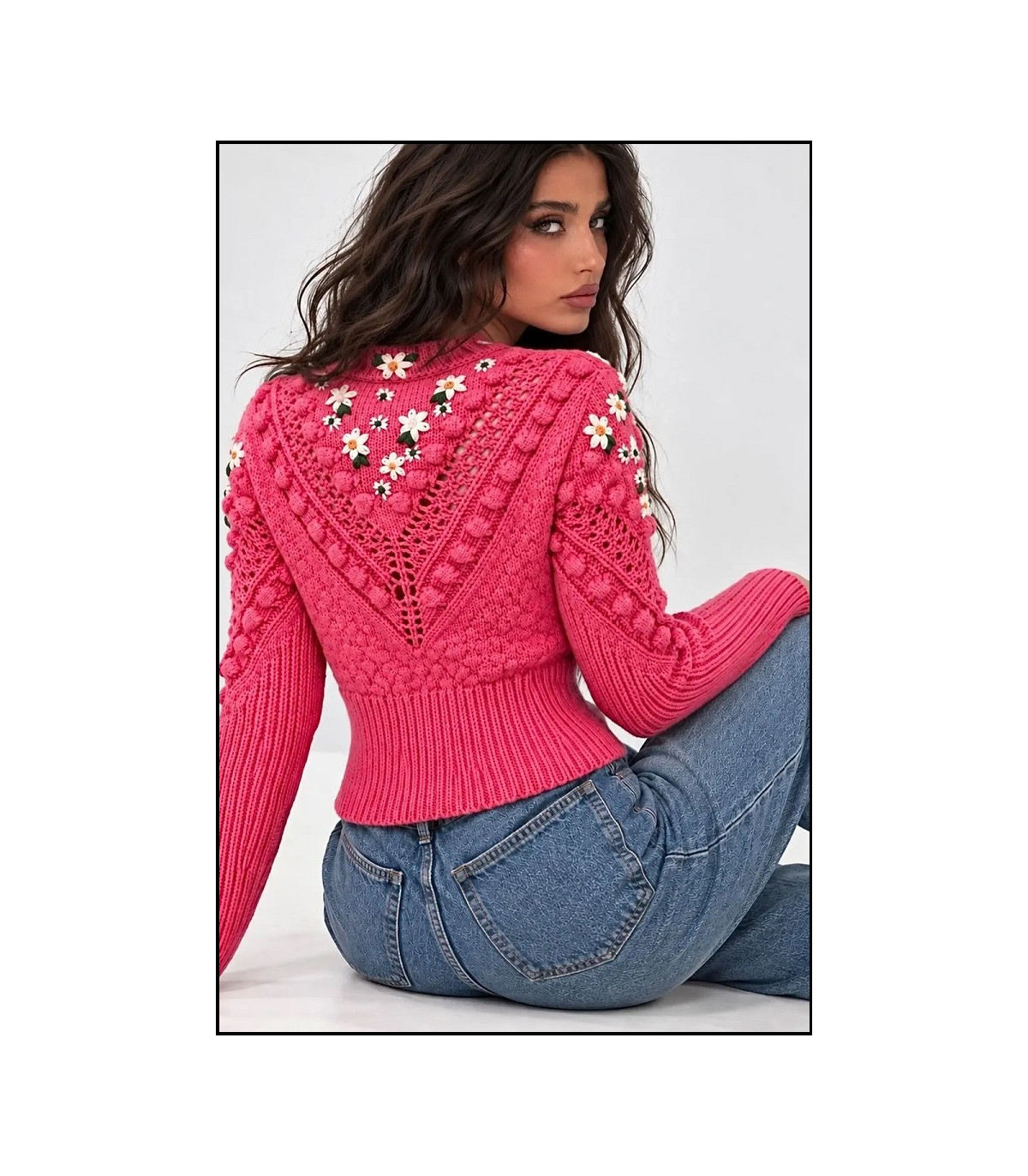 CHAQUETA ROSALIA FLOWER KNIT BY FETICHE SUANCES