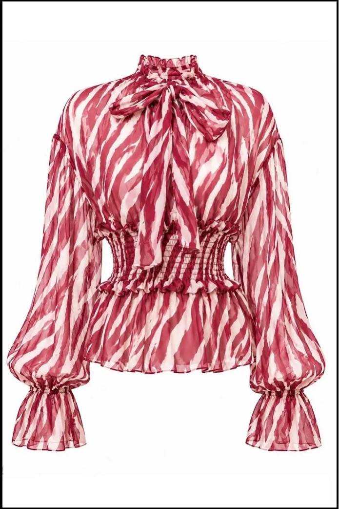 BLUSA ZEBRA WINE BLOUSE BY FETICHE SUANCES