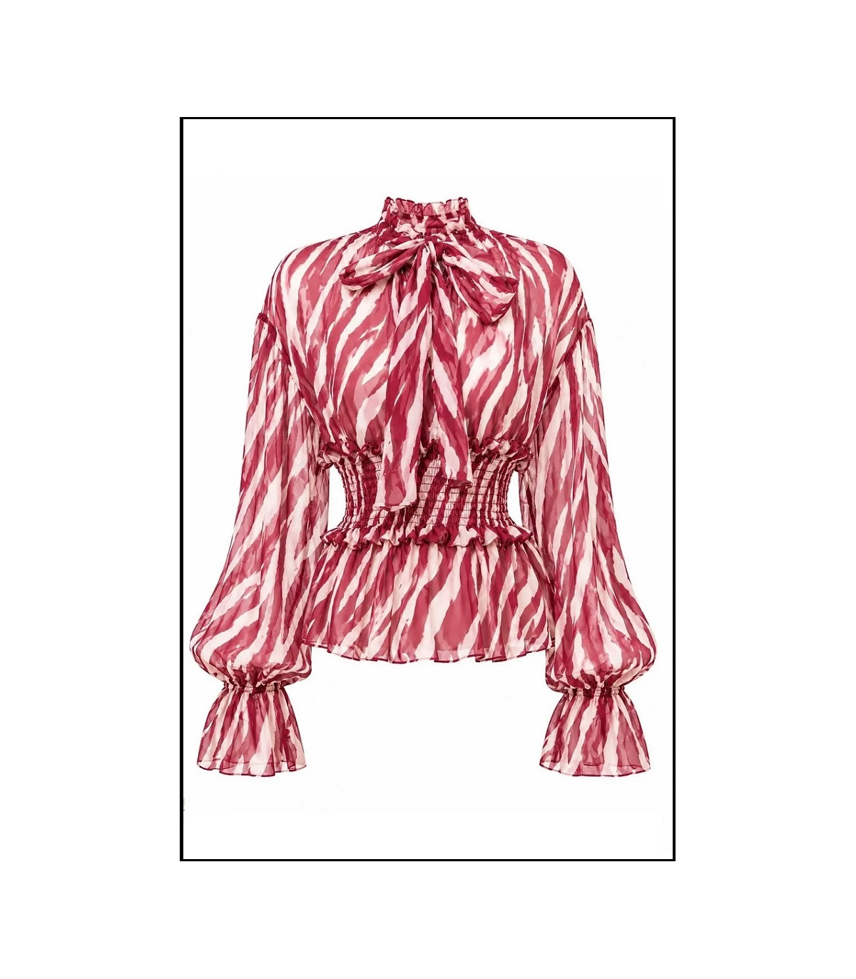 BLUSA ZEBRA WINE BLOUSE BY FETICHE SUANCES