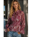 BLUSA ZEBRA WINE BLOUSE BY FETICHE SUANCES
