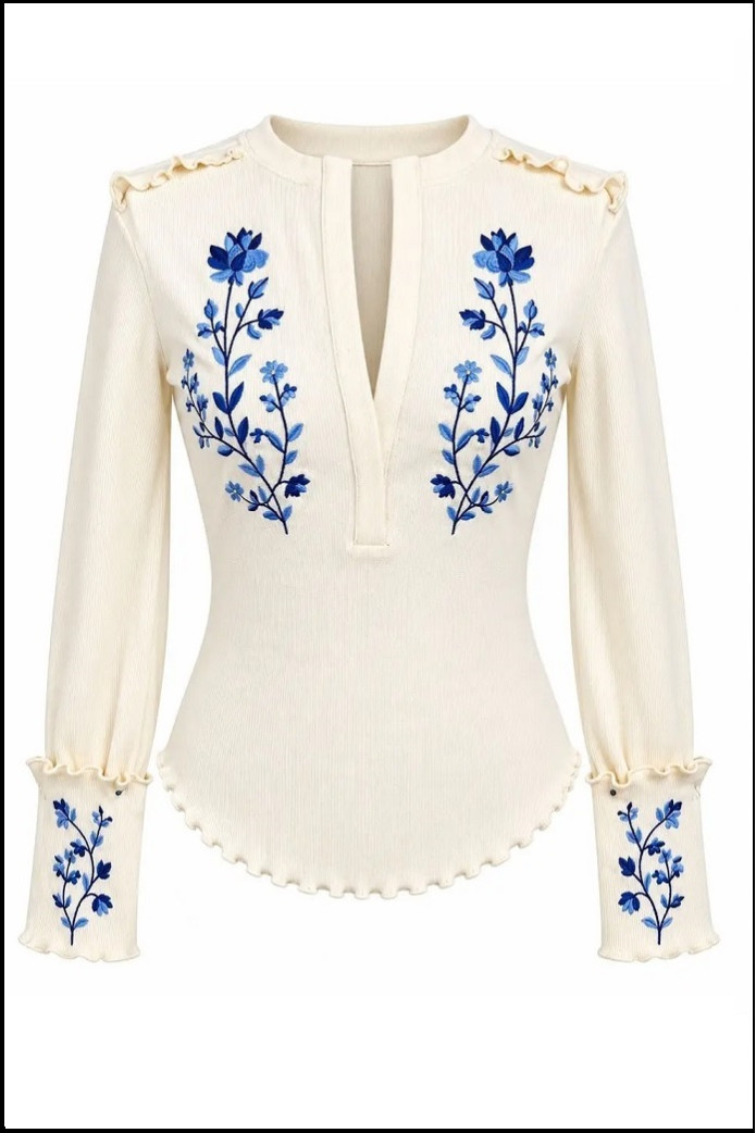CAMISETA BLUE BLOSSOM TOP BY FETICHE SUANCES