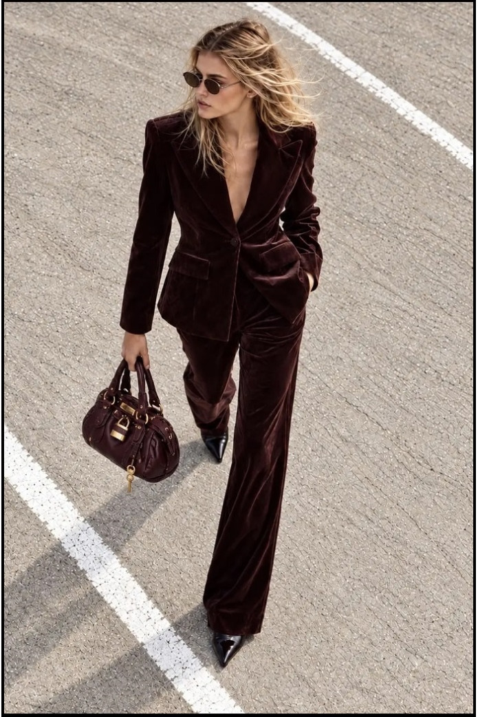 BLAZER CHOCOLATE VELVET BY FETICHE SUANCES