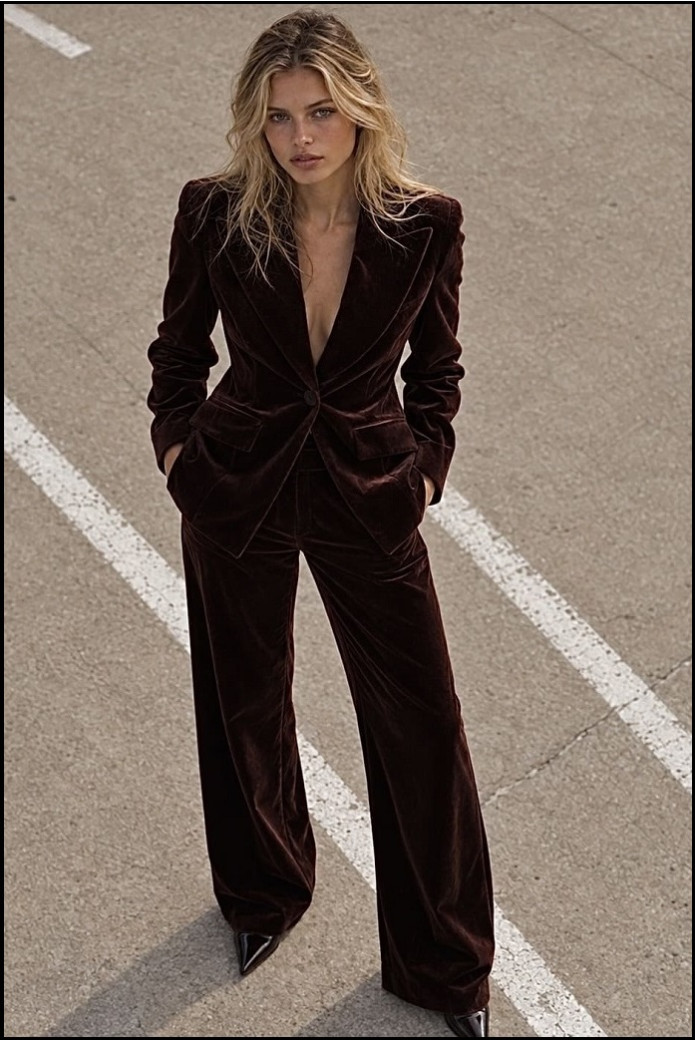 BLAZER CHOCOLATE VELVET BY FETICHE SUANCES