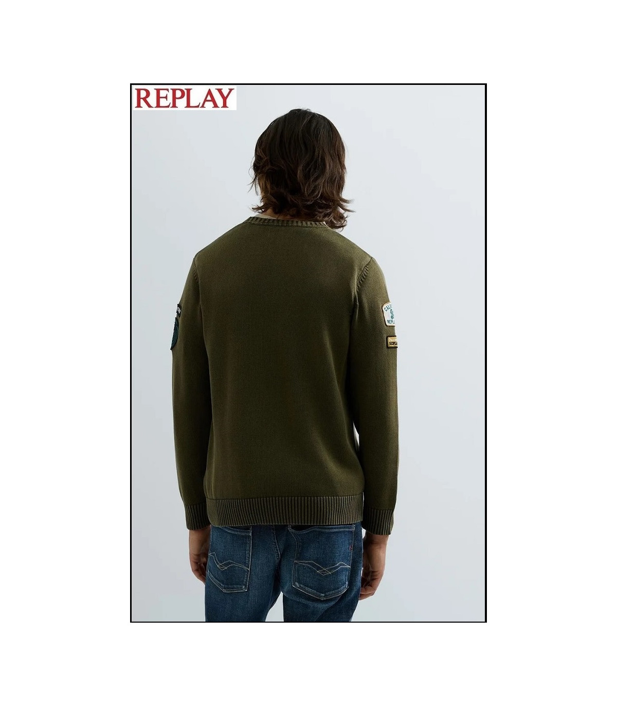 JERSEY DE ALGODÓN CON PARCHES REPLAY