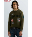 JERSEY DE ALGODÓN CON PARCHES REPLAY