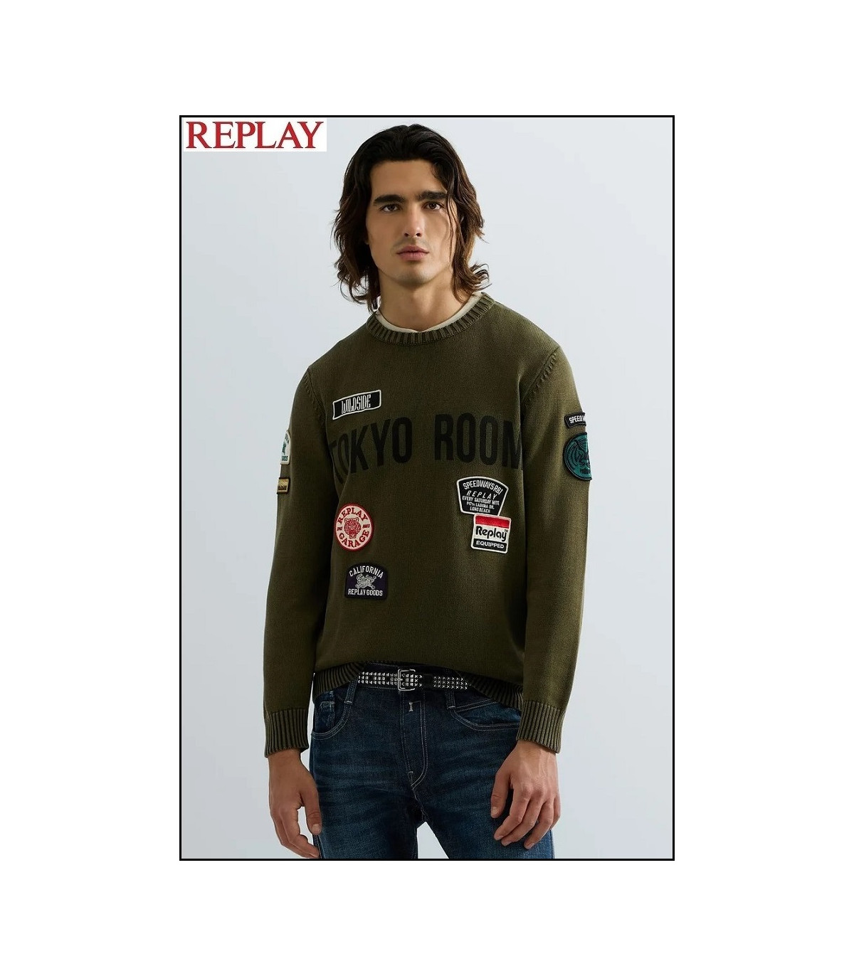 JERSEY DE ALGODÓN CON PARCHES REPLAY