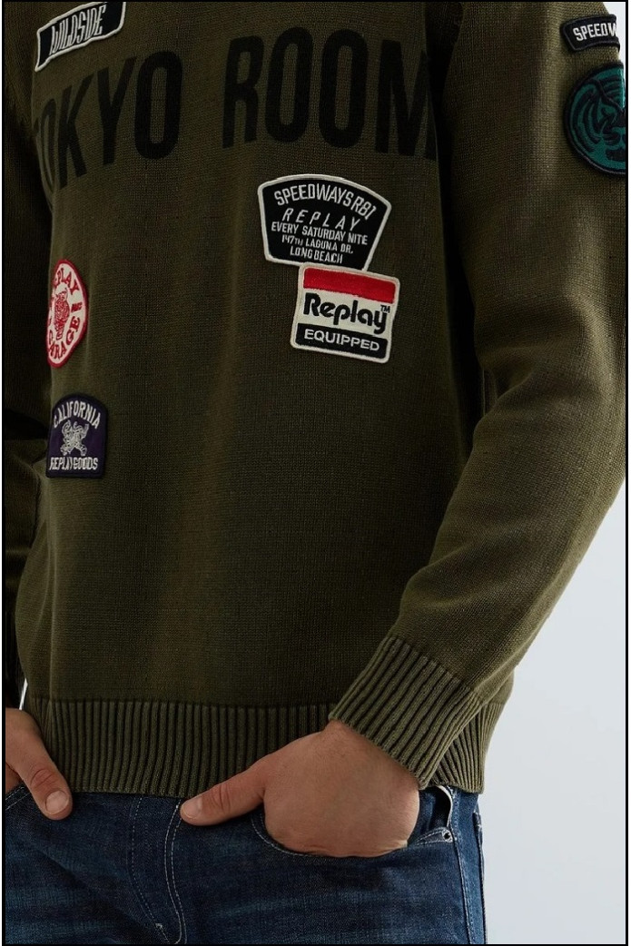 JERSEY DE ALGODÓN CON PARCHES REPLAY