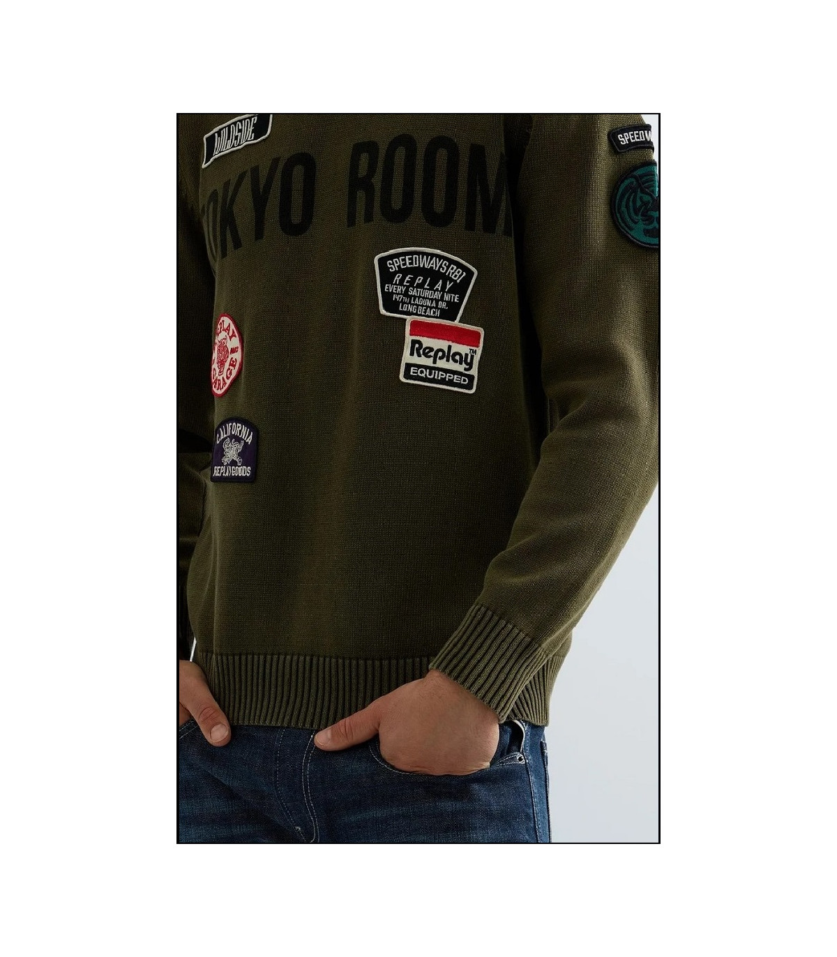 JERSEY DE ALGODÓN CON PARCHES REPLAY