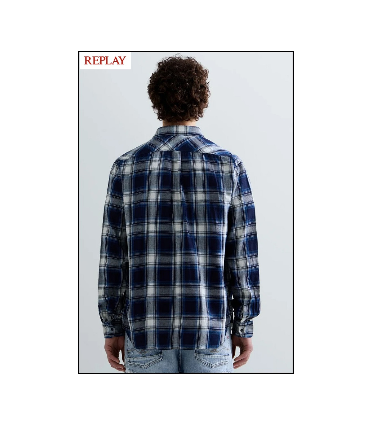 CAMISA DE CUADROS ÍNDIGO REPLAY