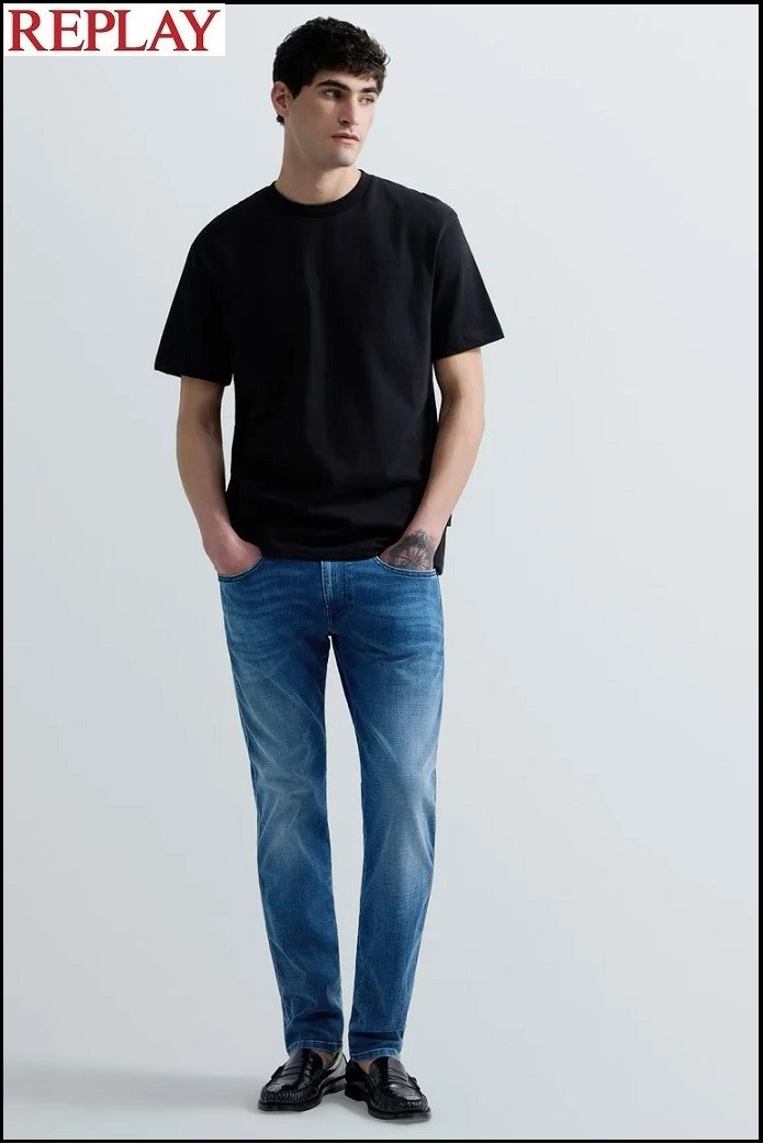 VAQUEROS SLIM FIT ANBASS MEDIUM BLUE REPLAY