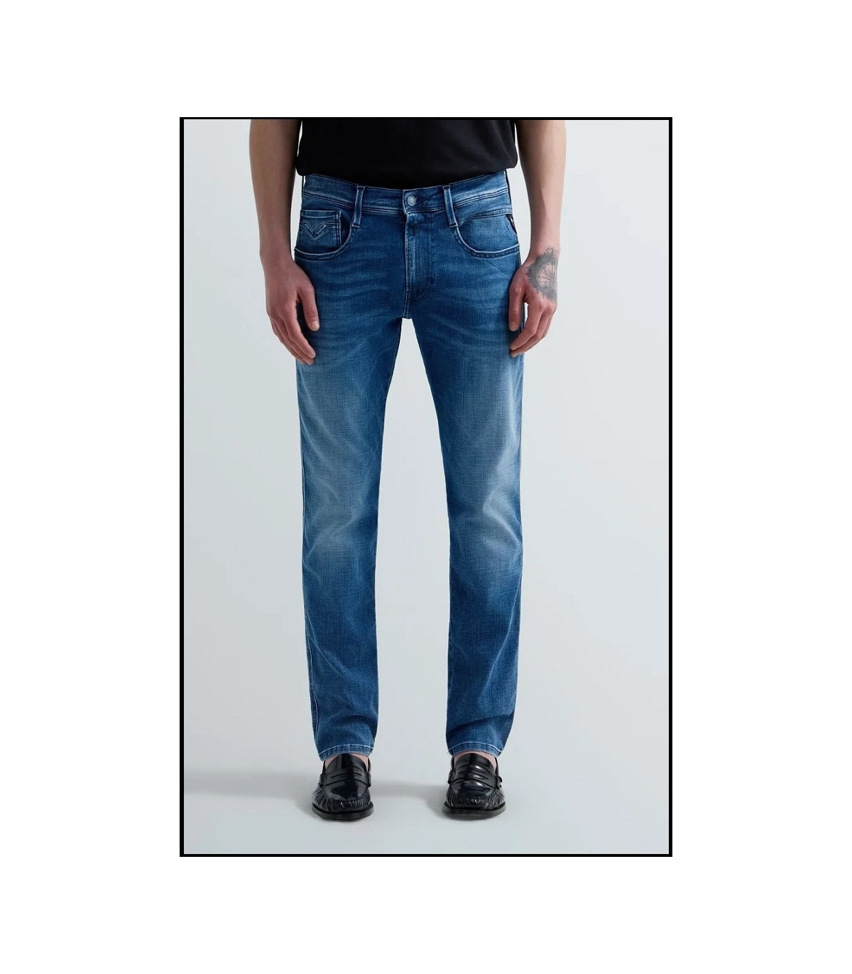 VAQUEROS SLIM FIT ANBASS MEDIUM BLUE REPLAY