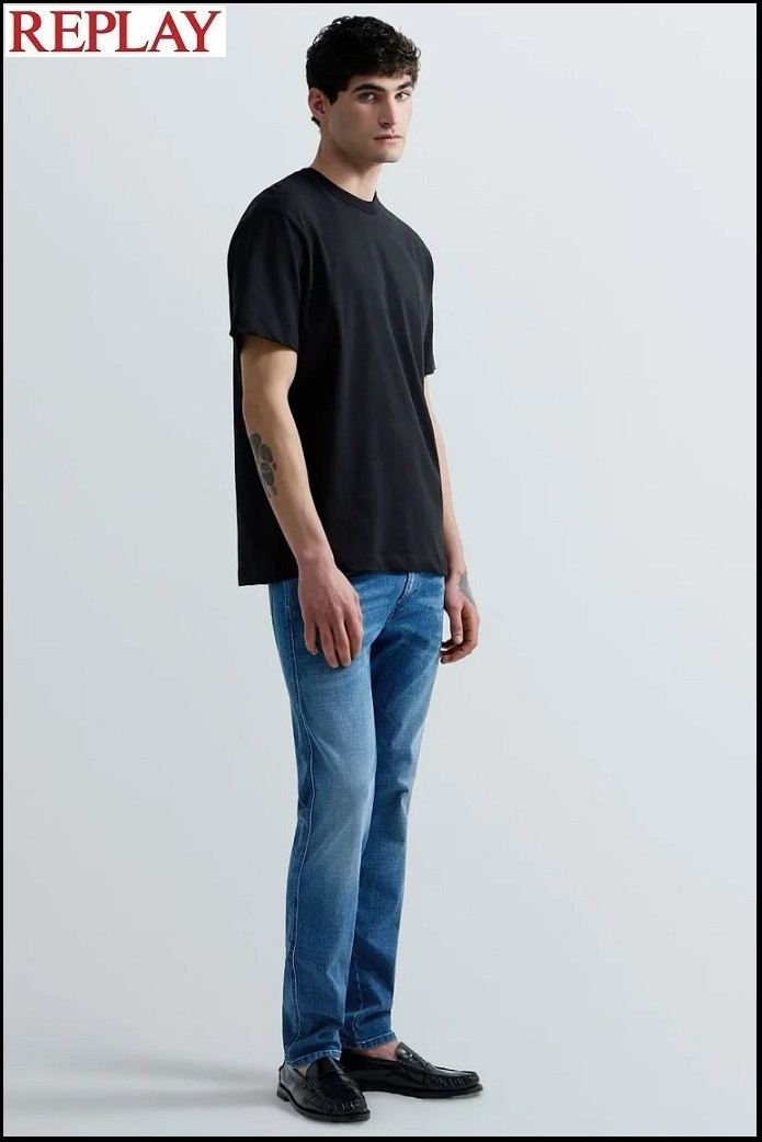 VAQUEROS SLIM FIT ANBASS MEDIUM BLUE REPLAY
