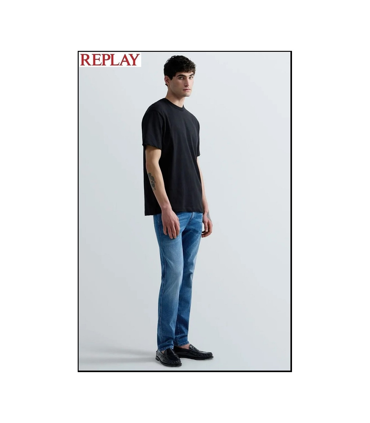 VAQUEROS SLIM FIT ANBASS MEDIUM BLUE REPLAY