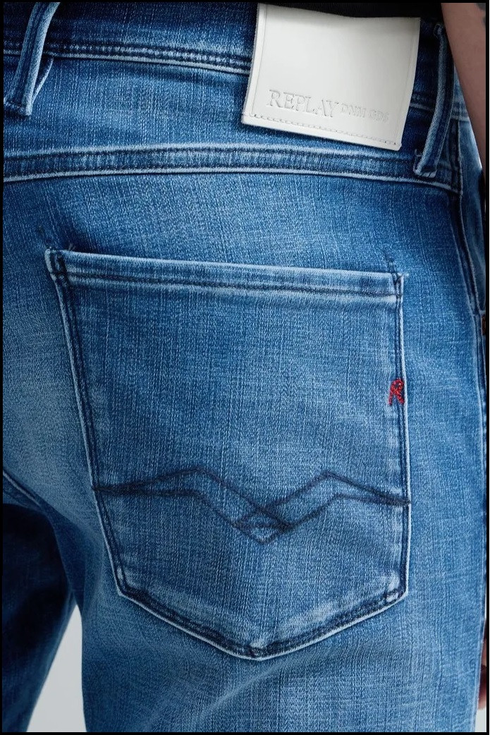 VAQUEROS SLIM FIT ANBASS MEDIUM BLUE REPLAY