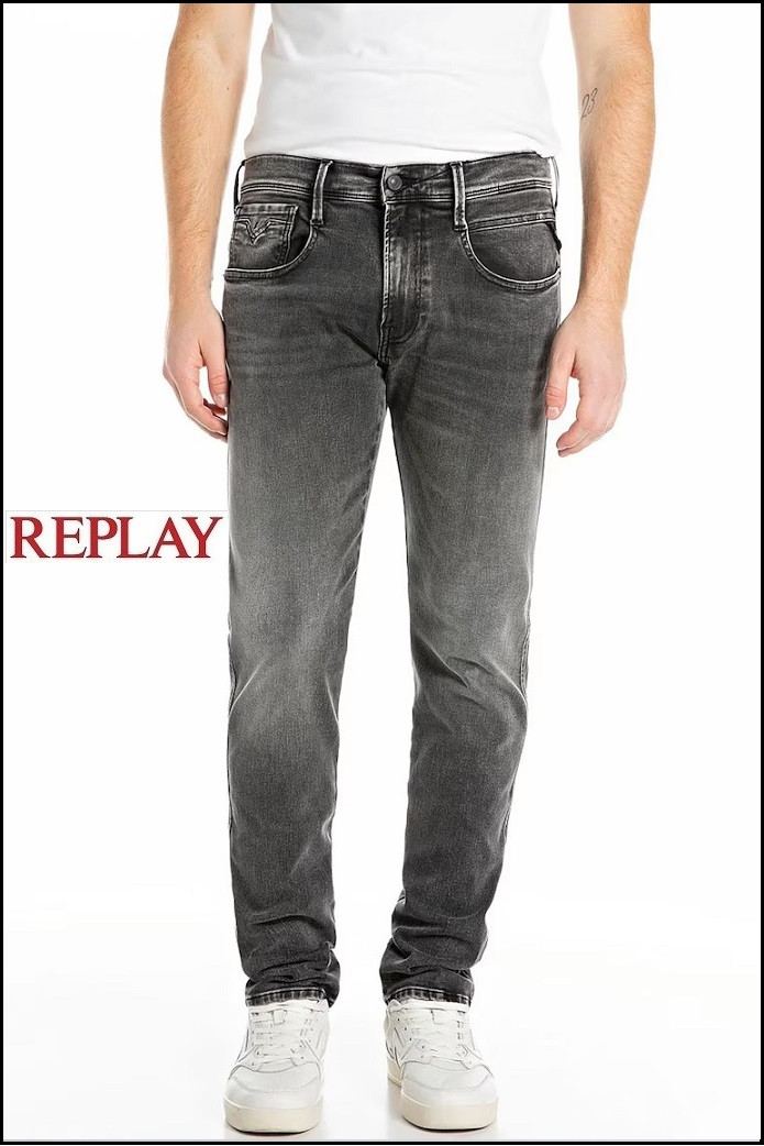VAQUEROS SLIM FIT ANBASS GRIS REPLAY