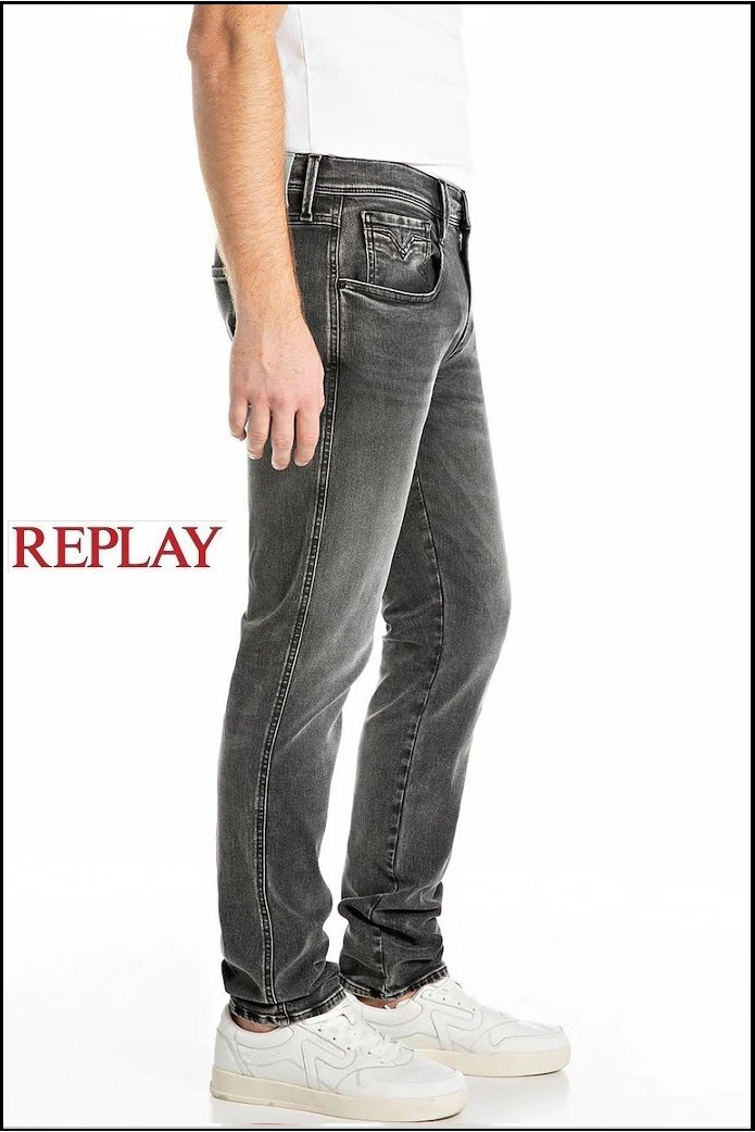 VAQUEROS SLIM FIT ANBASS GRIS REPLAY