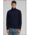 JERSEY CUELLO VUELTO AZUL REPLAY