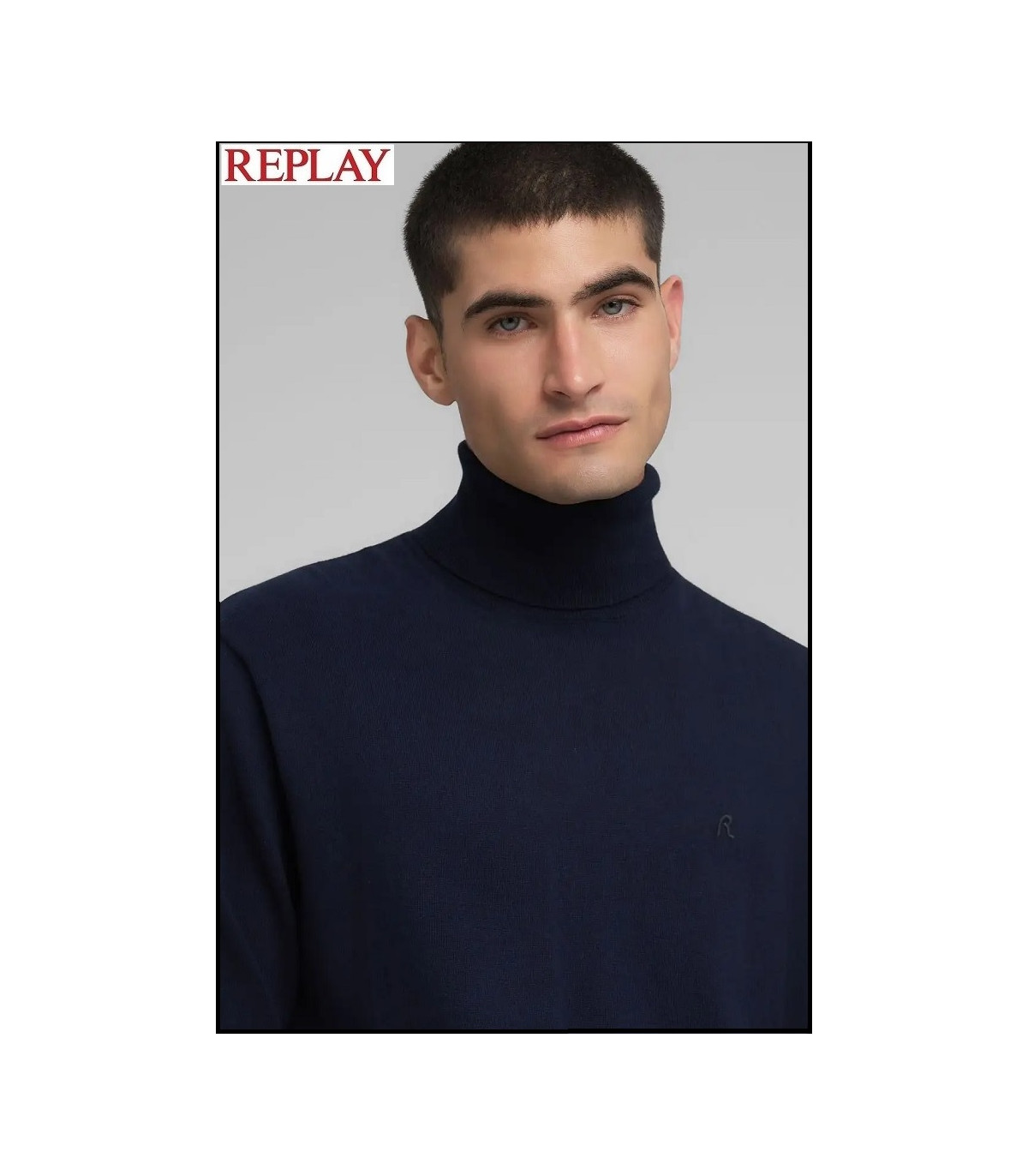 JERSEY CUELLO VUELTO AZUL REPLAY