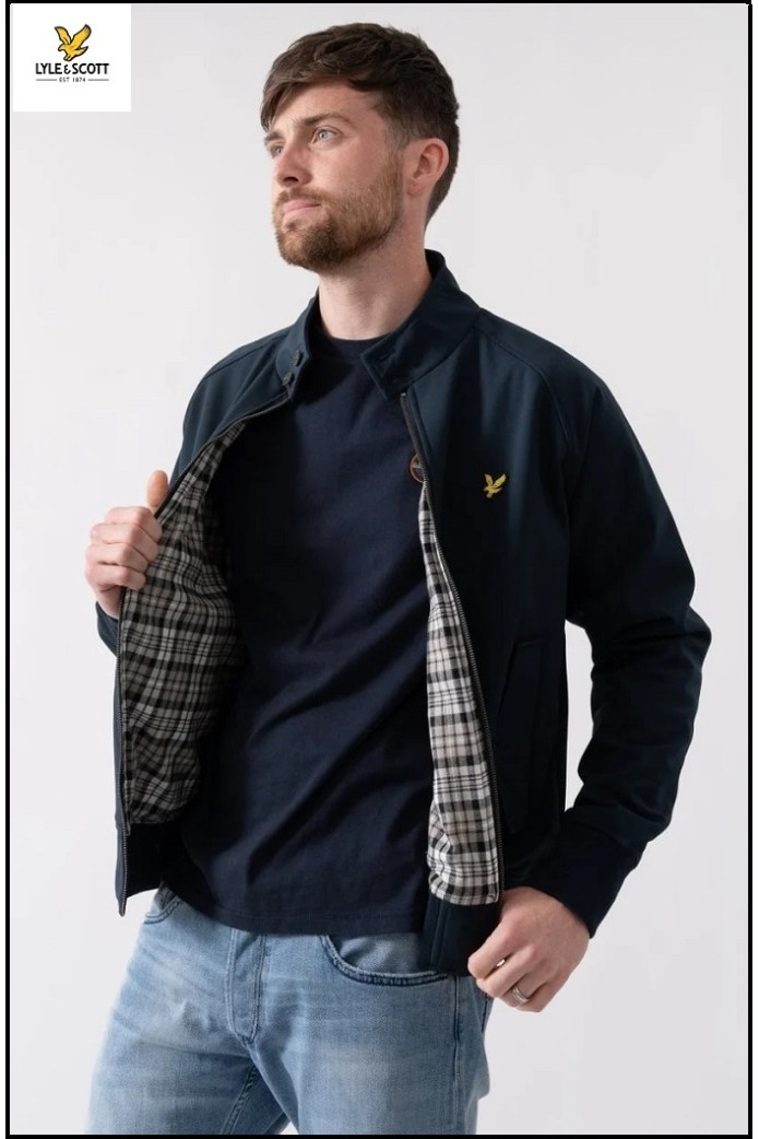 CHAQUETA SOFTSHELL HARRINGTON AZUL MARINO LYLE & SCOTT