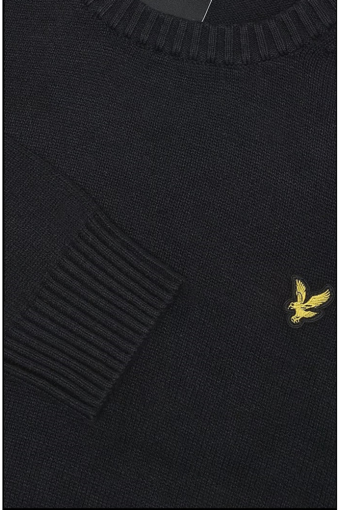 JERSEY NEGRO RIB INSERT LYLE & SCOTT