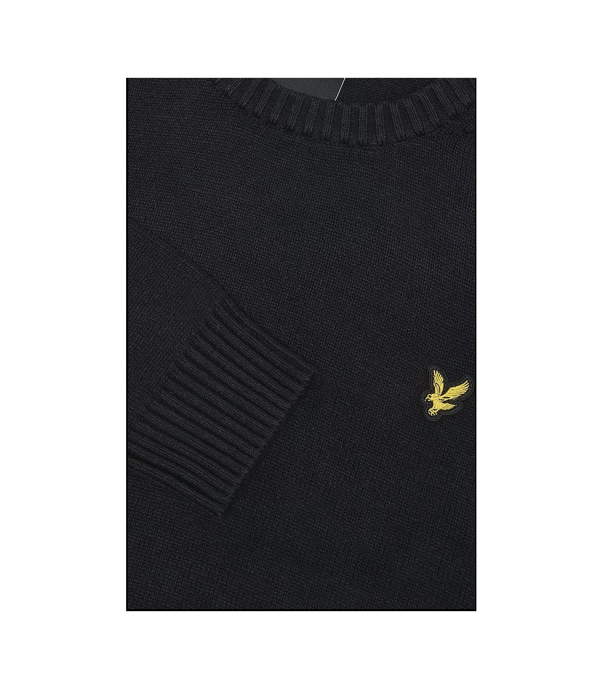 JERSEY NEGRO RIB INSERT LYLE & SCOTT