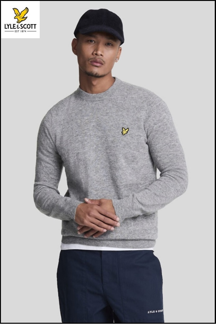 JERSEY MID GREY MARL LYLE & SCOTT