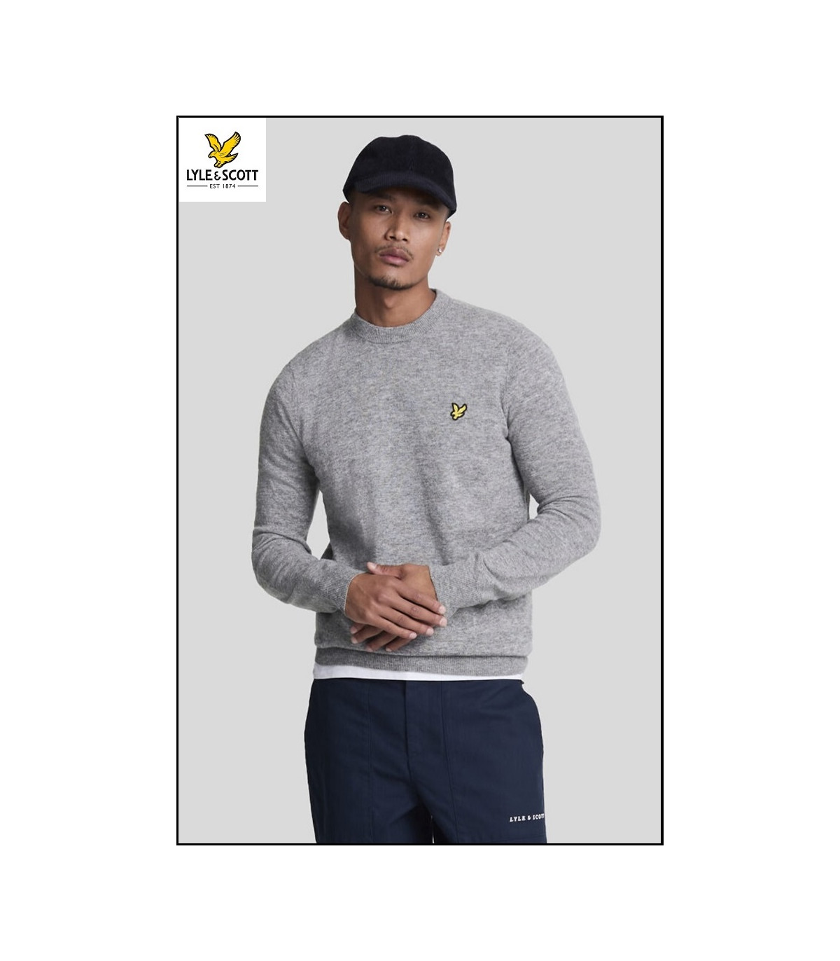 JERSEY MID GREY MARL LYLE & SCOTT