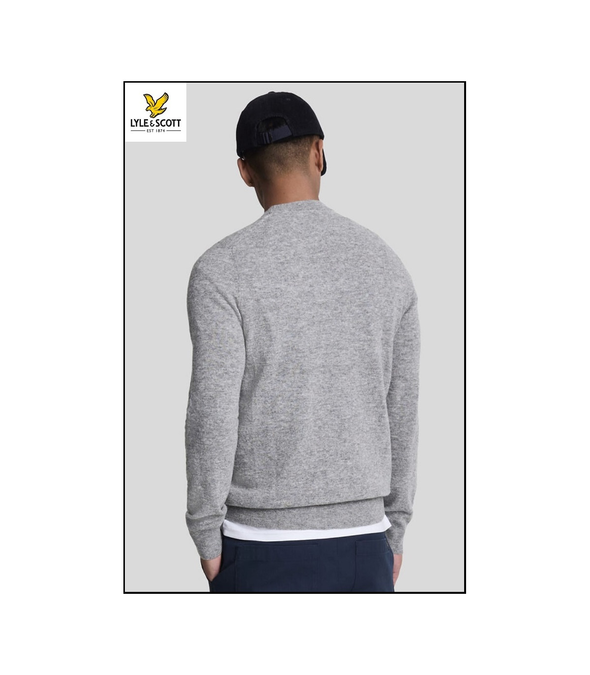 JERSEY MID GREY MARL LYLE & SCOTT