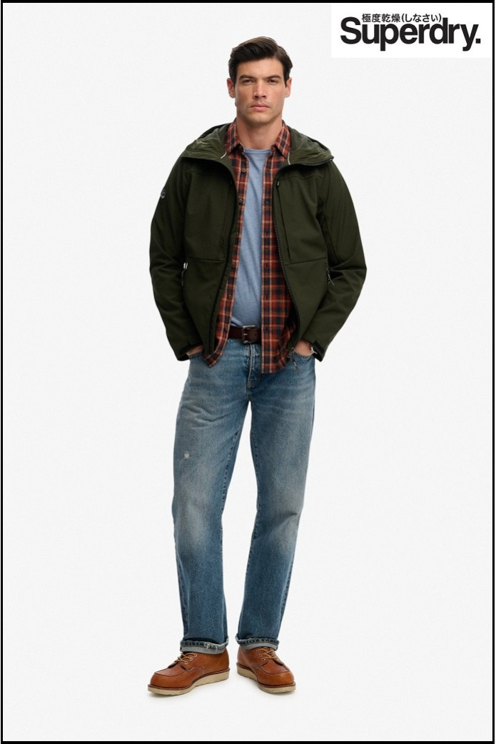 CHAQUETA VERDE TREKKER SOFTSHELL SUPERDRY