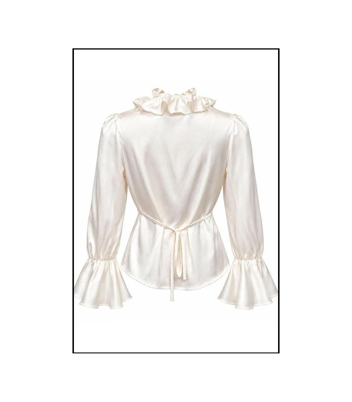 BLUSA IVORY RUFFLED BY FETICHE SUANCES