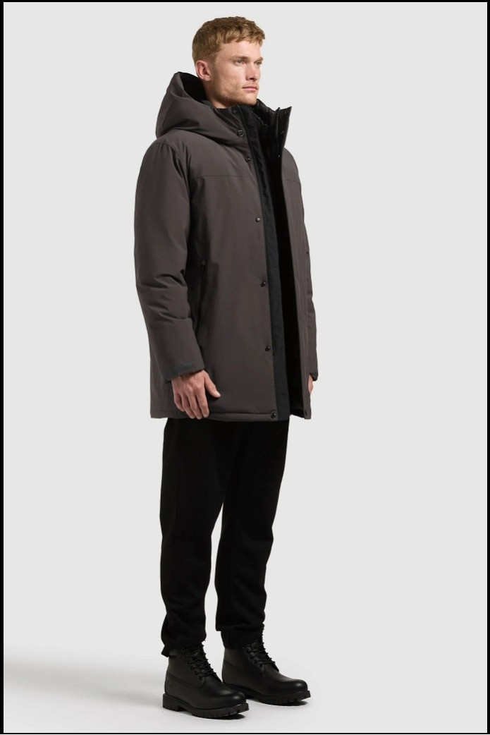 PARKA GRIS OSCURO KHUJO