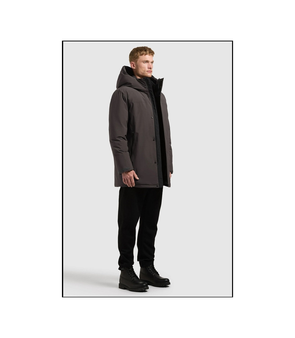 PARKA GRIS OSCURO KHUJO